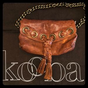 ⭐️ KOOBA Brown Leather shoulder bag OR Clutch  ⭐️